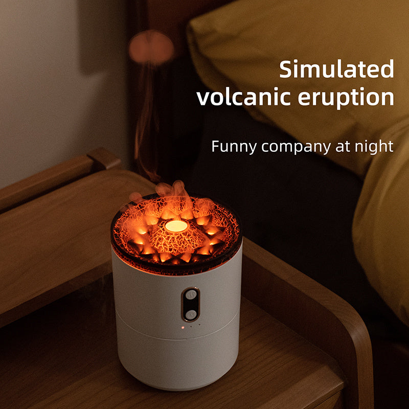 Volcanic Flame Essential Oil Diffuser – Jellyfish Portable Air Humidifier with Night Light