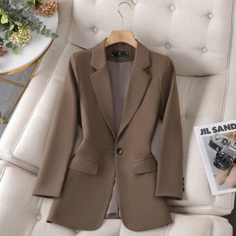 Spring And Autumn All-match Solid Color Suit