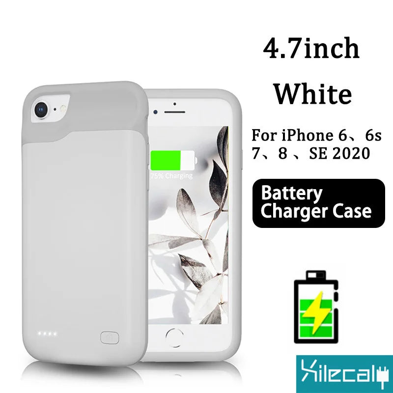 "Xilecaly Battery Case pour iPhone 15/14/13/12 Mini/XS Max/XR/7/8 Plus/SE"