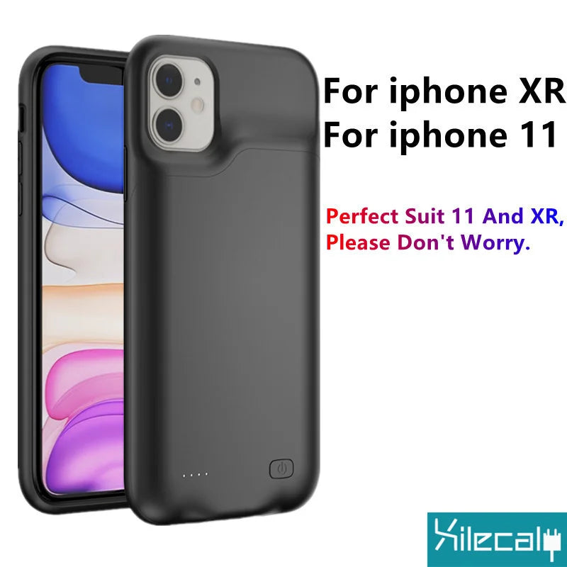 "Xilecaly Battery Case pour iPhone 15/14/13/12 Mini/XS Max/XR/7/8 Plus/SE"