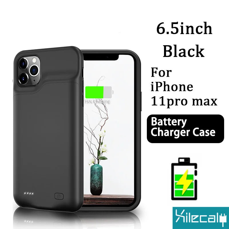 "Xilecaly Battery Case pour iPhone 15/14/13/12 Mini/XS Max/XR/7/8 Plus/SE"