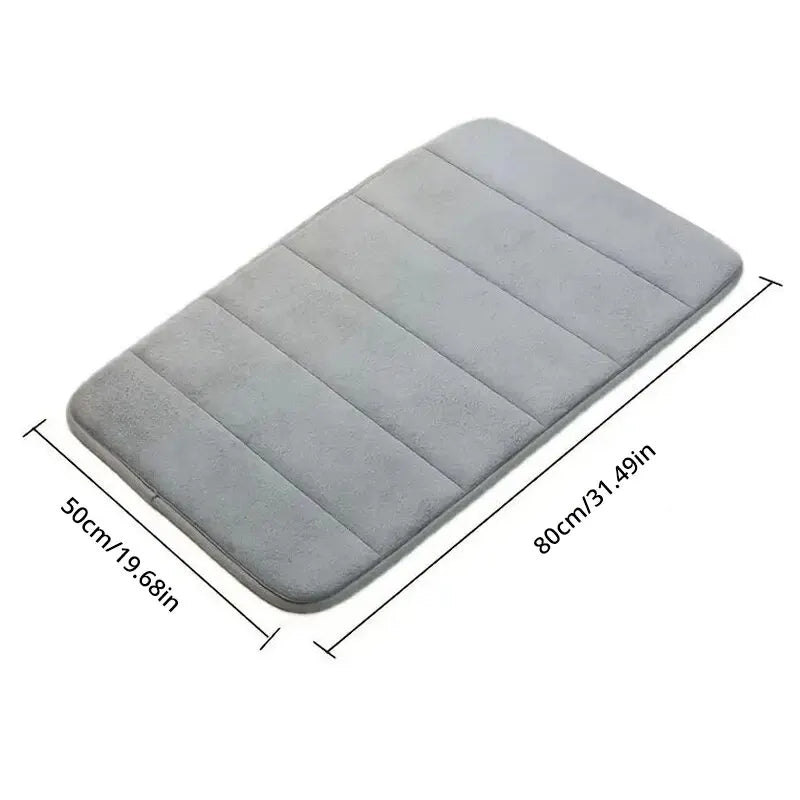 Tapis de Bain Antidérapant 50x80cm en Mousse à Mémoire