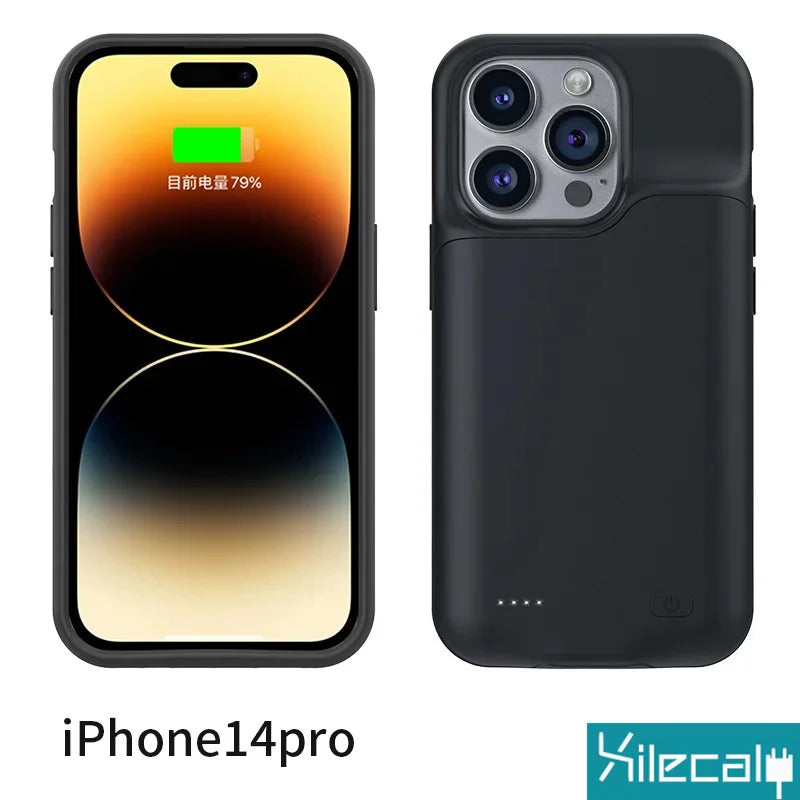 "Xilecaly Battery Case pour iPhone 15/14/13/12 Mini/XS Max/XR/7/8 Plus/SE"