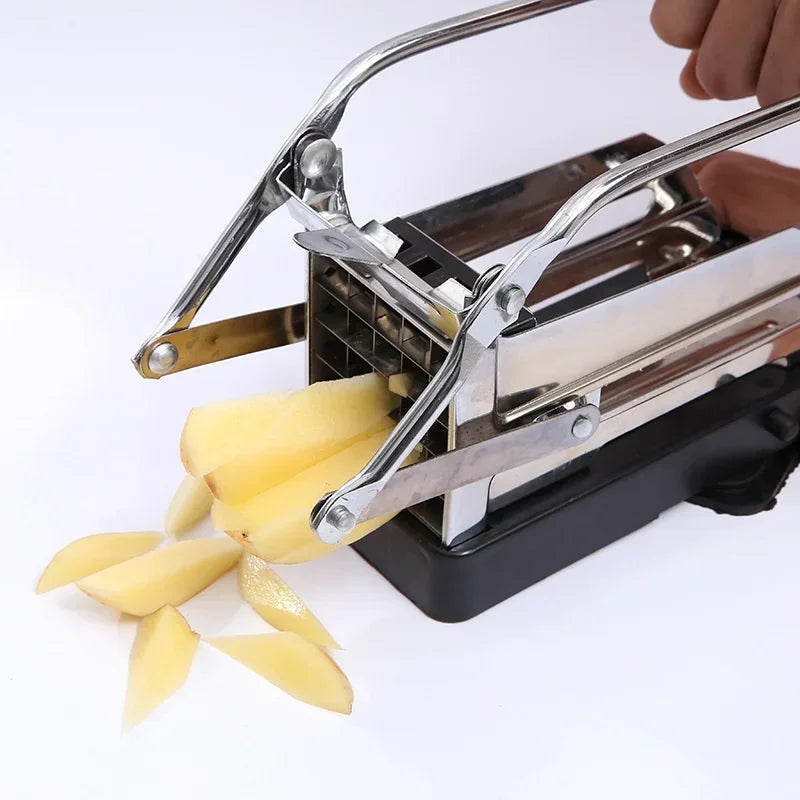 Machine à Couper les Pommes de Terre Anti-Dérapante – Coupe-Frites en Acier Inoxydable, Meilleur Rapport Qualité/Prix, Accessoire de Cuisine à Utilisation Domestique