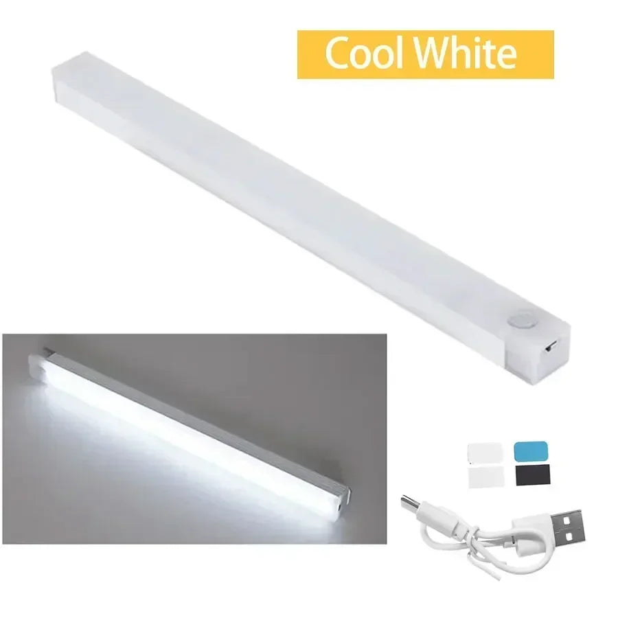 LED Under Cabinet Lights with Motion Sensor – Rechargeable LED Light, 3 Dimmable Colors, Magnetic Installation