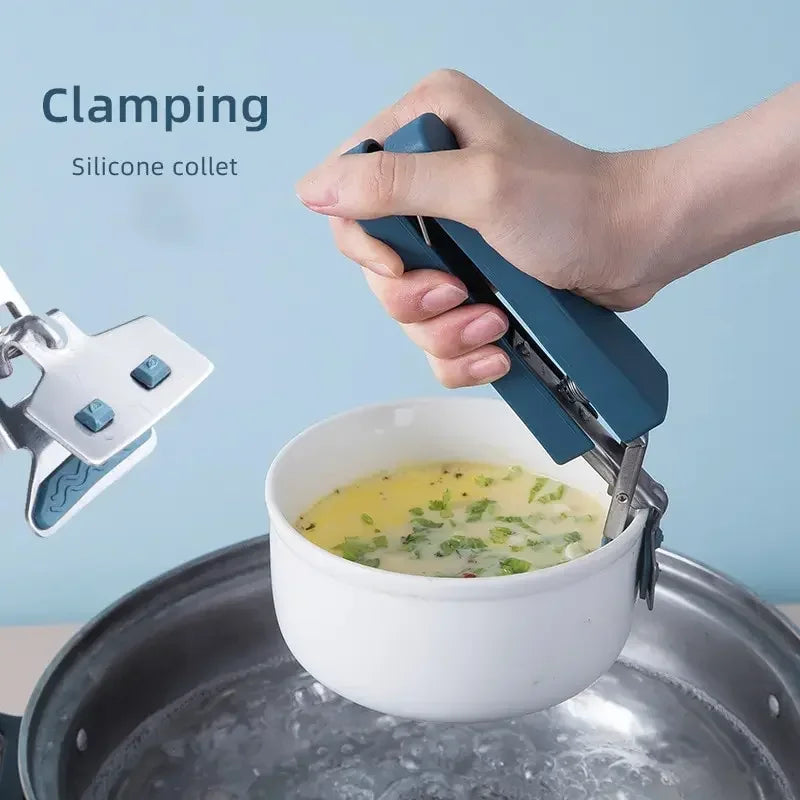 Home Kitchen Gadgets Bowls Plates Tools Household Use Stainless Steel Anti-scalding Clip Anti-slip Pick Up Vegetables Tray Lift