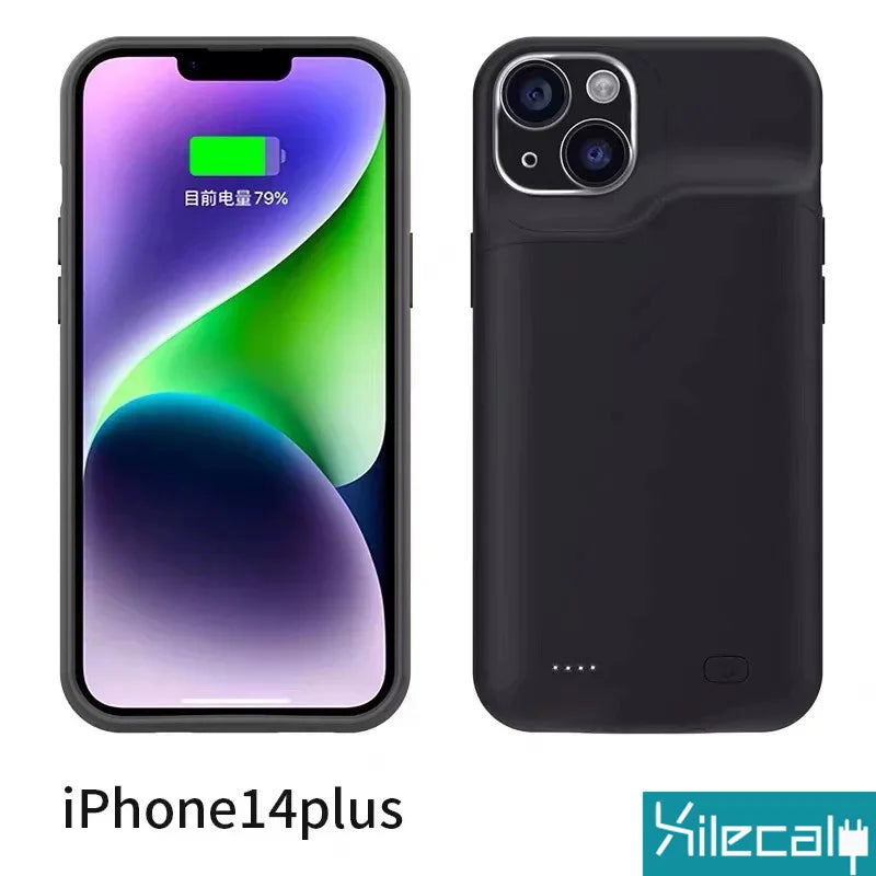 "Xilecaly Battery Case pour iPhone 15/14/13/12 Mini/XS Max/XR/7/8 Plus/SE"