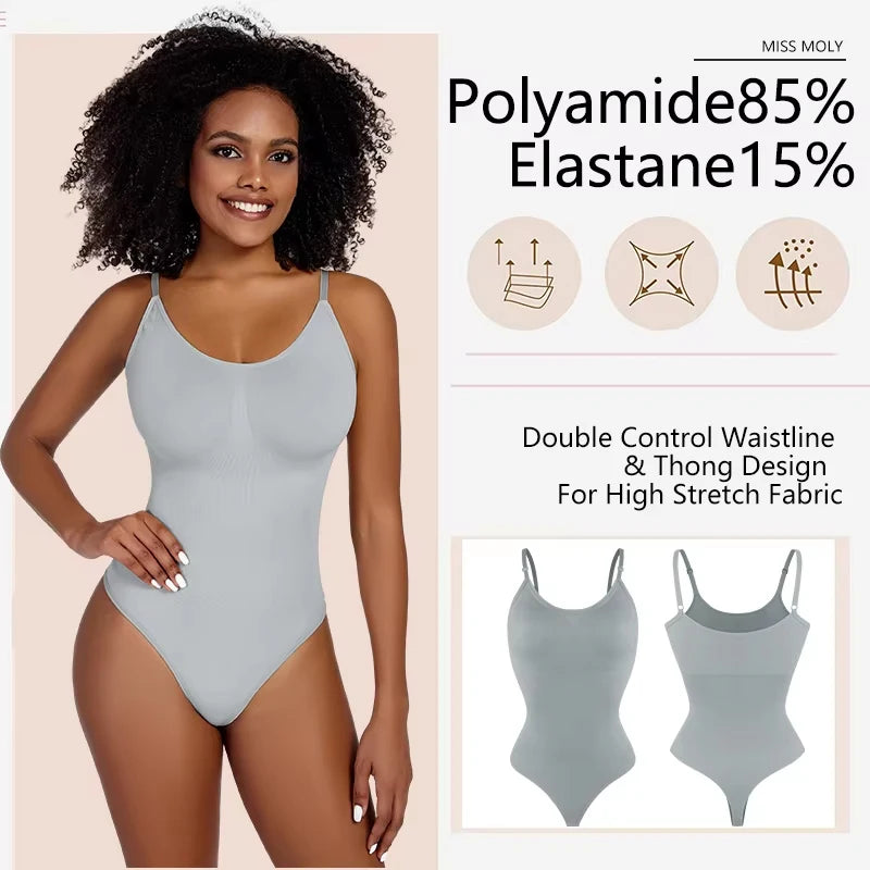 "Ultimate Smoothing Shapewear Bodysuit for Women – Full Body Faja Shaper with Thong, Soft Sculpting & Breast Slimming Underwear for a Flawless Figure"