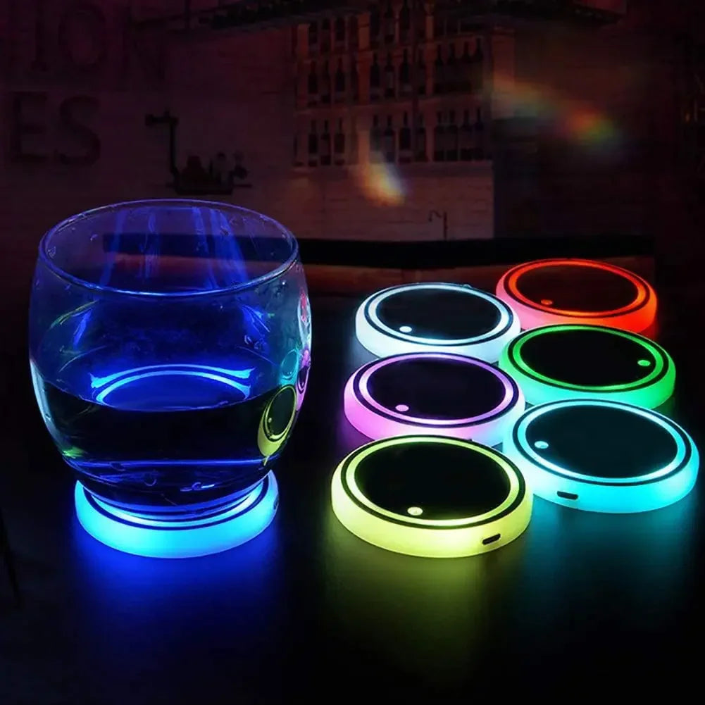 Universal LED Car Cup Holder Light