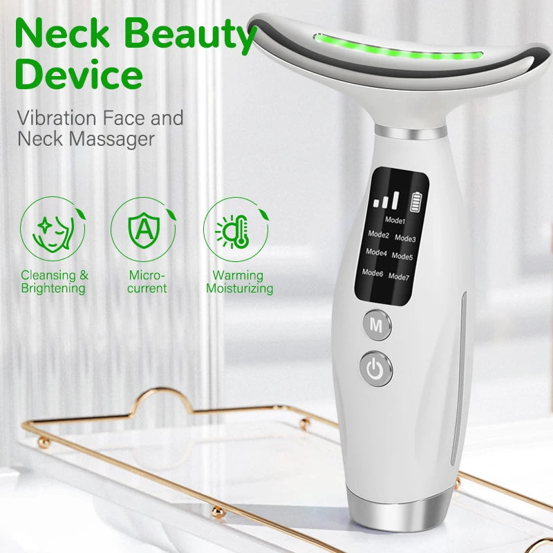 Appareil de Beauté pour le Visage et le Cou – Massage par Vibration, Appareil de Soins Personnels, Lifting du Visage à Domicile