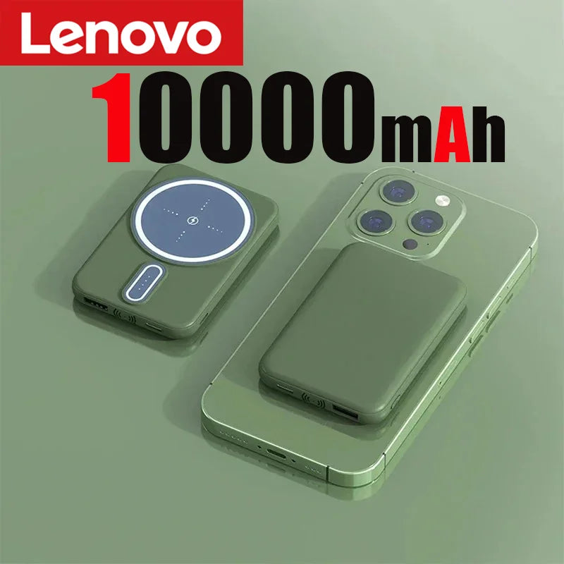 Power Bank Magnétique Lenovo 50000mAh – Chargement Rapide sans Fil et Portable