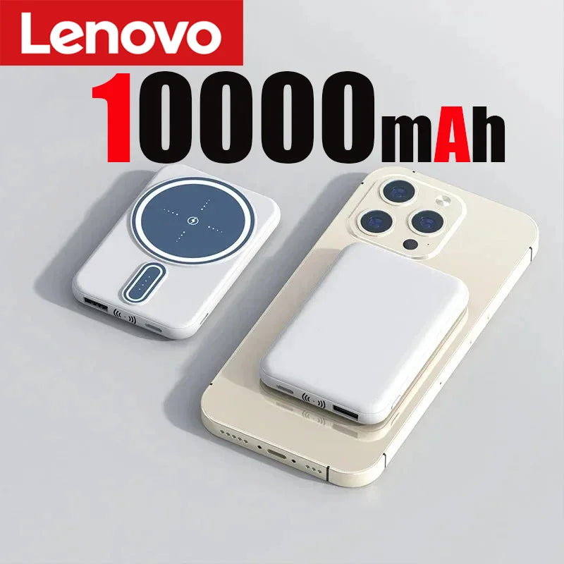 Power Bank Magnétique Lenovo 50000mAh – Chargement Rapide sans Fil et Portable