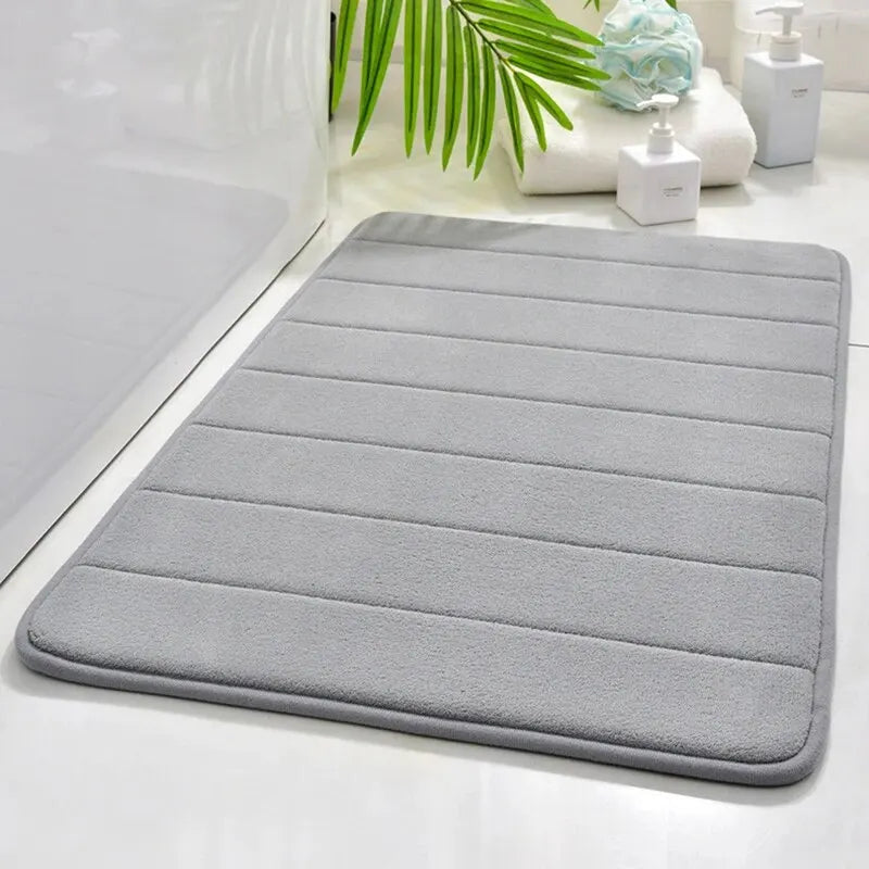 Tapis de Bain Antidérapant 50x80cm en Mousse à Mémoire