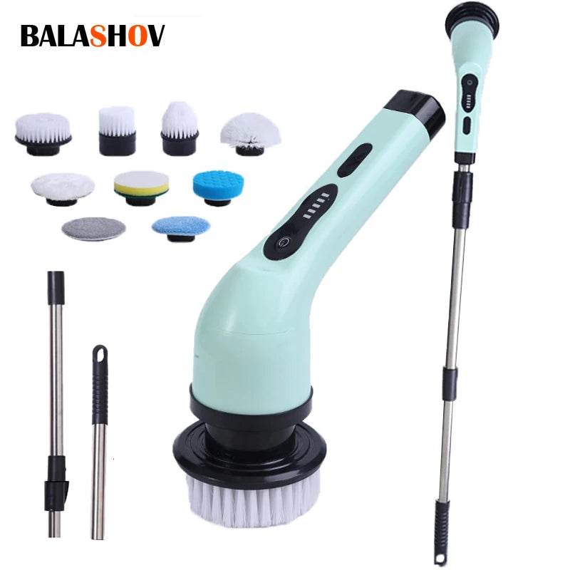 9-in-1 Electric Cleaning Brush Electric Spin Cleaning Scrubber Electric Cleaning Tools