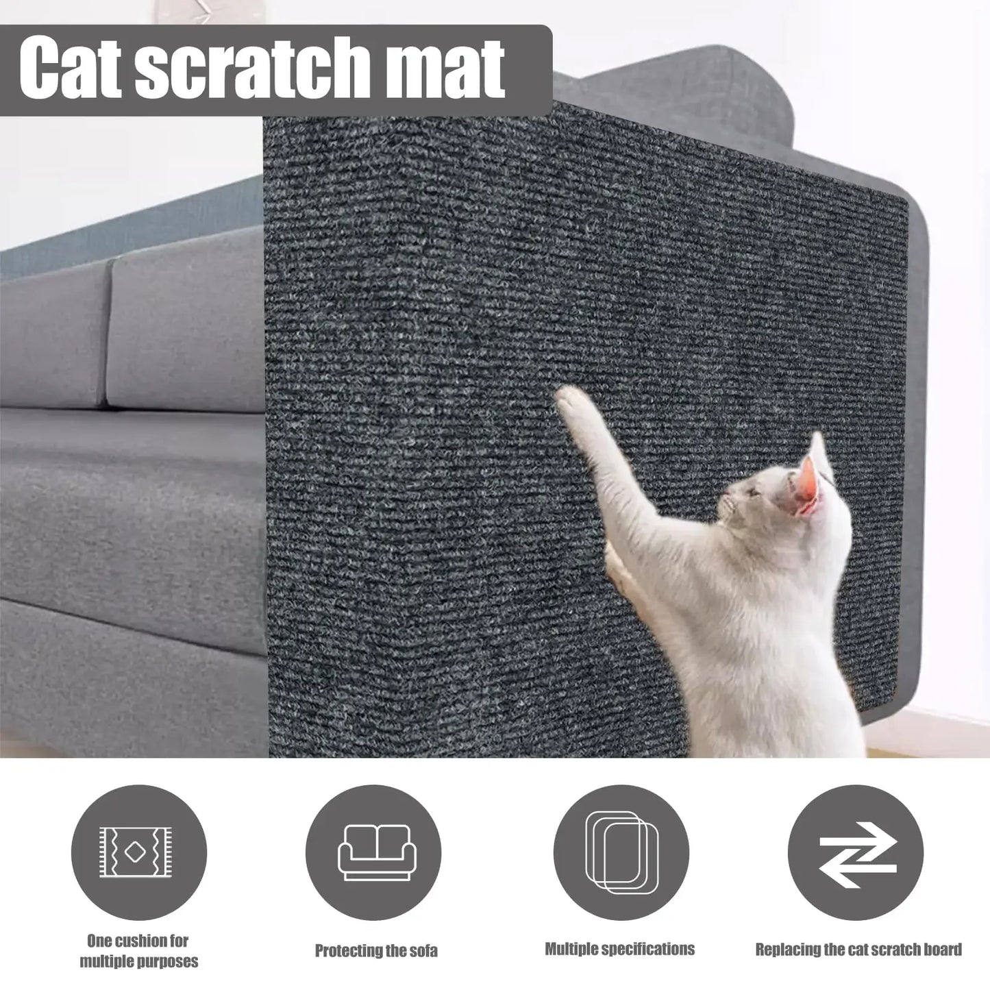 Self-Adhesive Carpet Cat Scratch Board