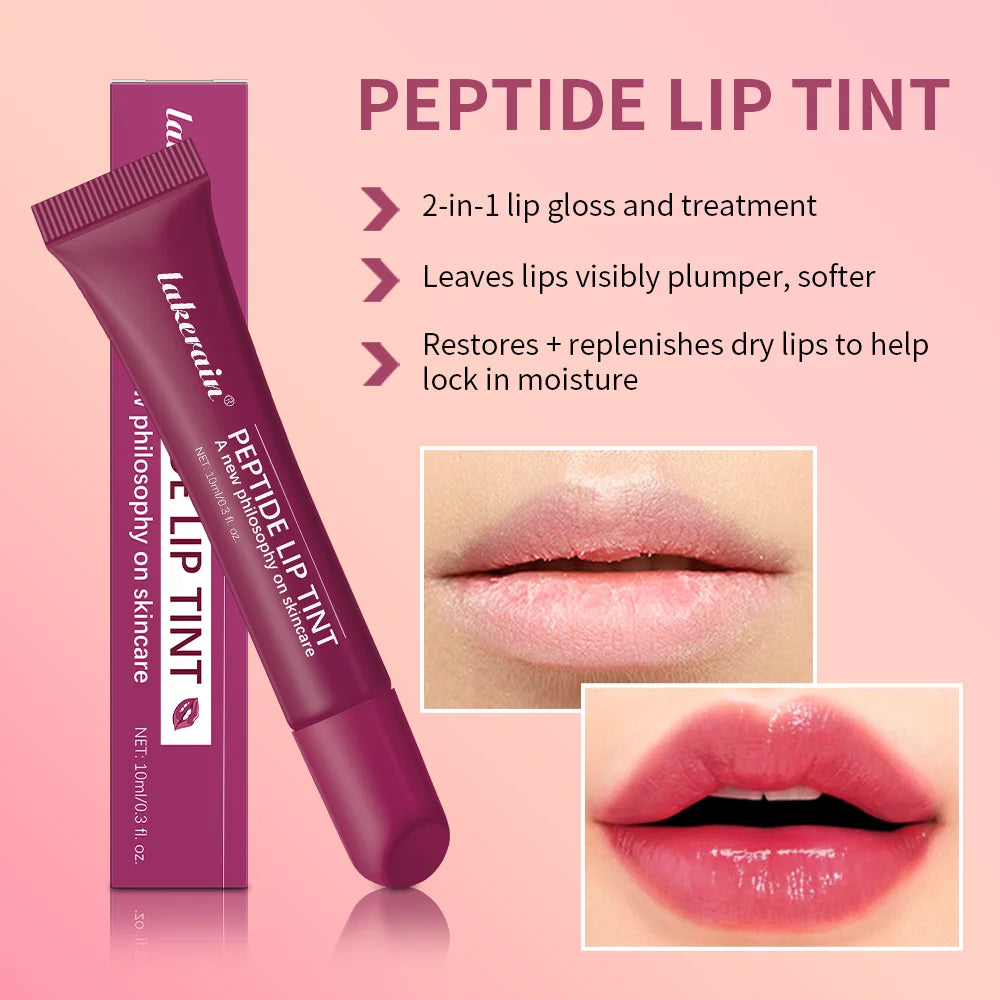 Peptide Lip Tint – Gloss Hydratant & Nourrissant, Teinte Naturelle, Non Collant | 10ml"