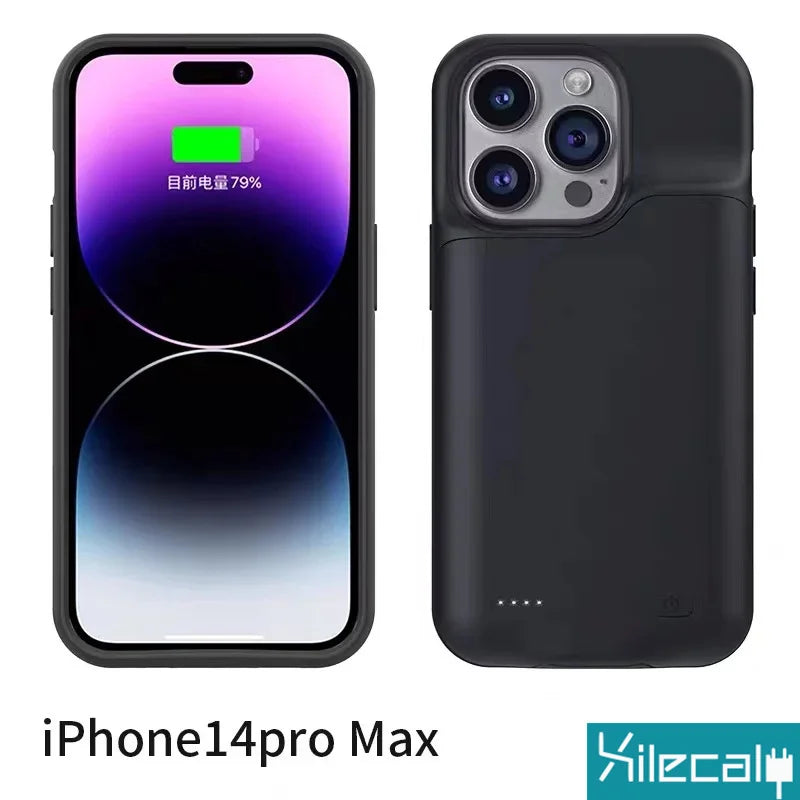 "Xilecaly Battery Case pour iPhone 15/14/13/12 Mini/XS Max/XR/7/8 Plus/SE"