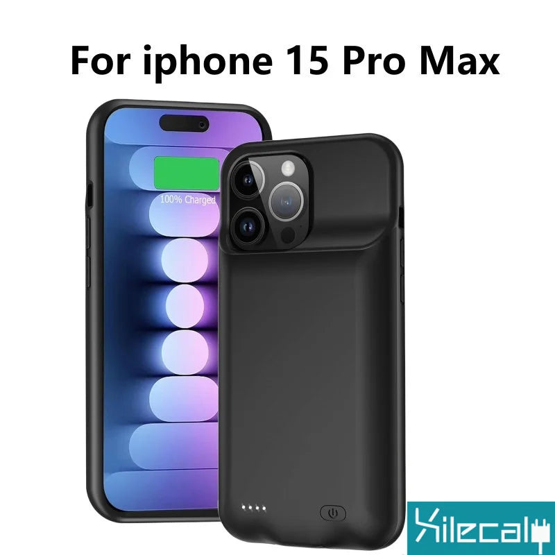 "Xilecaly Battery Case pour iPhone 15/14/13/12 Mini/XS Max/XR/7/8 Plus/SE"