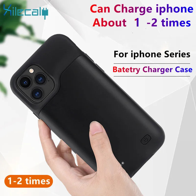 "Xilecaly Battery Case pour iPhone 15/14/13/12 Mini/XS Max/XR/7/8 Plus/SE"