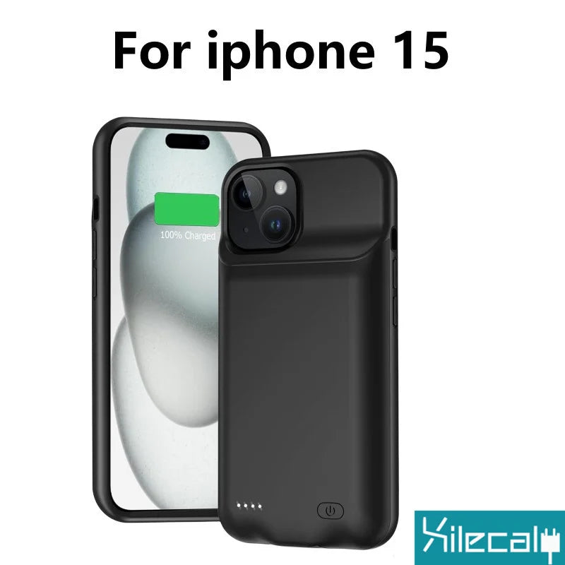 "Xilecaly Battery Case pour iPhone 15/14/13/12 Mini/XS Max/XR/7/8 Plus/SE"