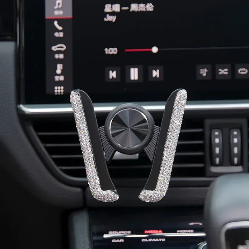 Car Phone Holder Diamond Crystal Car