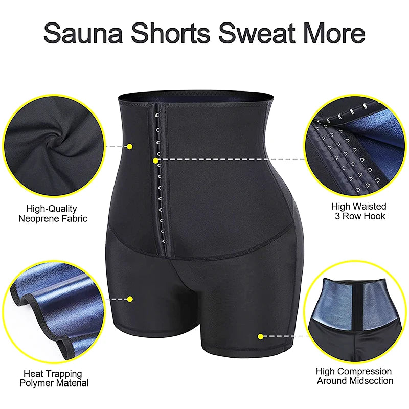 MISSMOLY Sauna Pants – Women's Thermo Slimming Shorts, Tummy Control and Waist Trainer