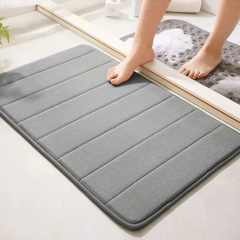 Tapis de Bain Antidérapant 50x80cm en Mousse à Mémoire