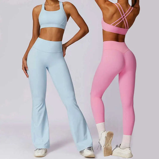 2 Piece Yoga Set for Women - Leggings and Sports Bra - Ideal for Training, Running and Fitness