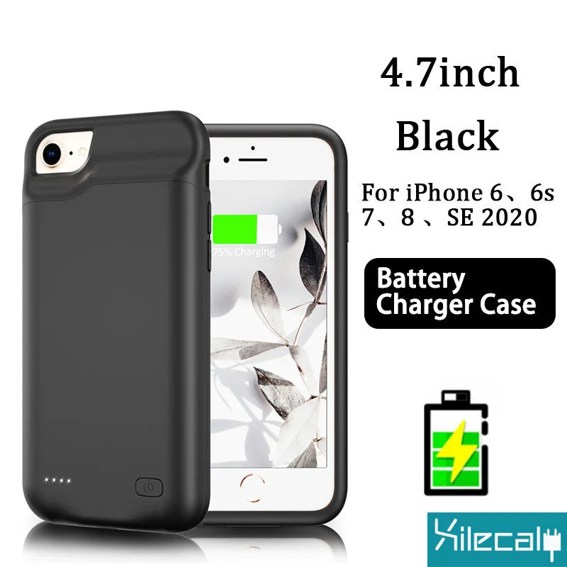 "Xilecaly Battery Case pour iPhone 15/14/13/12 Mini/XS Max/XR/7/8 Plus/SE"