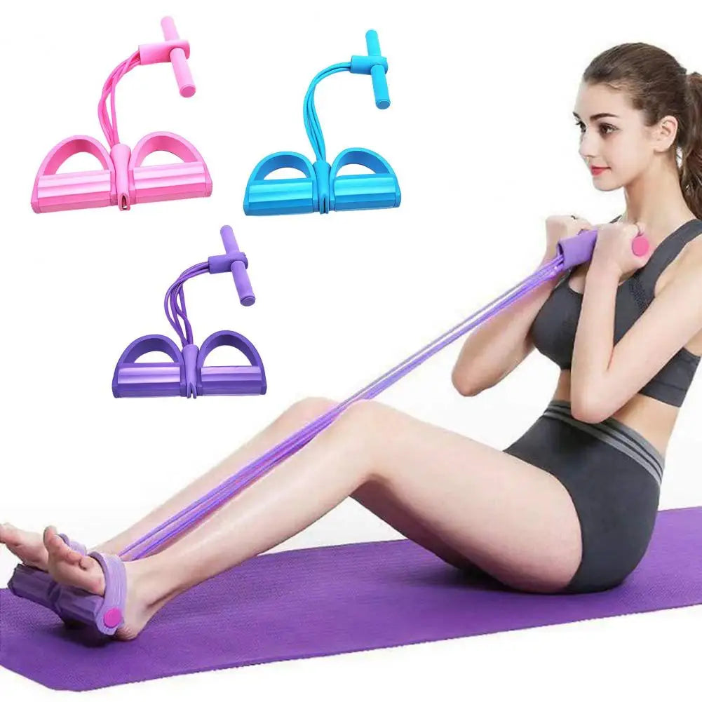 Resistance Bands Tension Rope – Abs and Waist Exercise with Non-Slip Handle