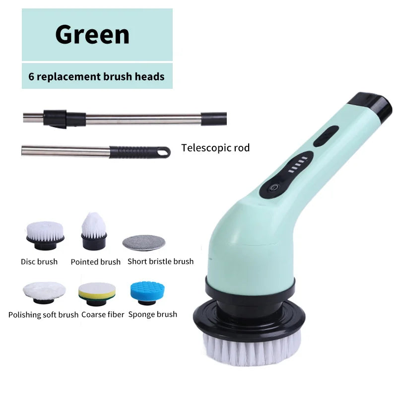 9-in-1 Electric Cleaning Brush Electric Spin Cleaning Scrubber Electric Cleaning Tools