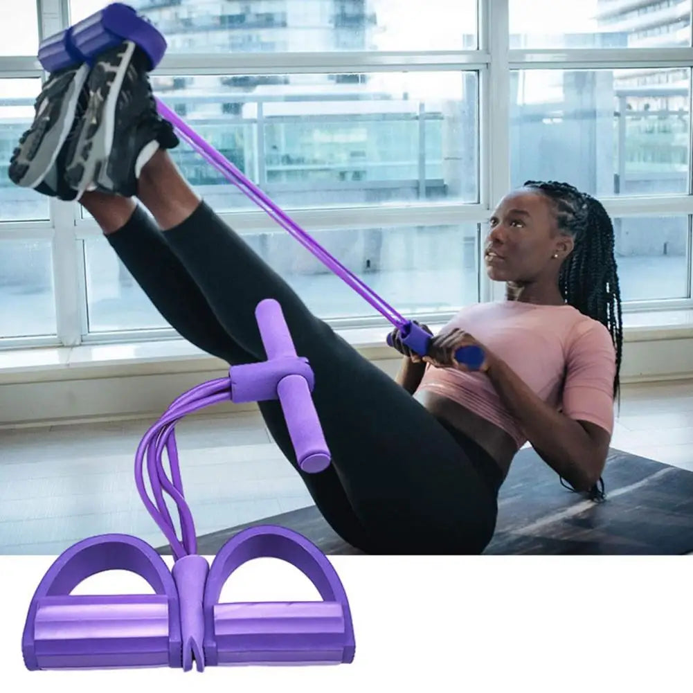 Resistance Bands Tension Rope – Abs and Waist Exercise with Non-Slip Handle