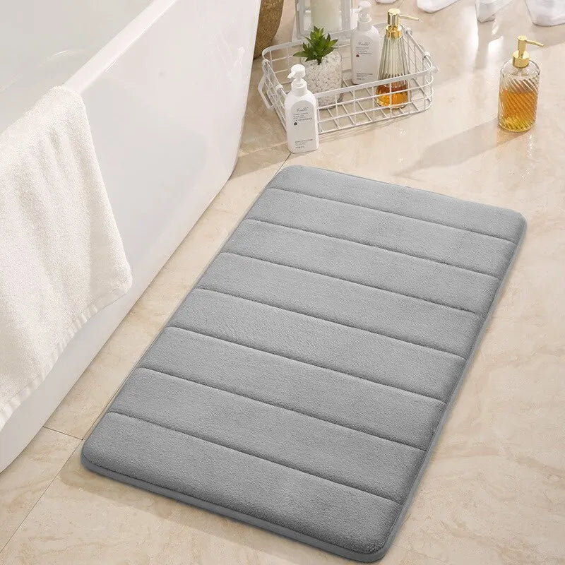 Tapis de Bain Antidérapant 50x80cm en Mousse à Mémoire